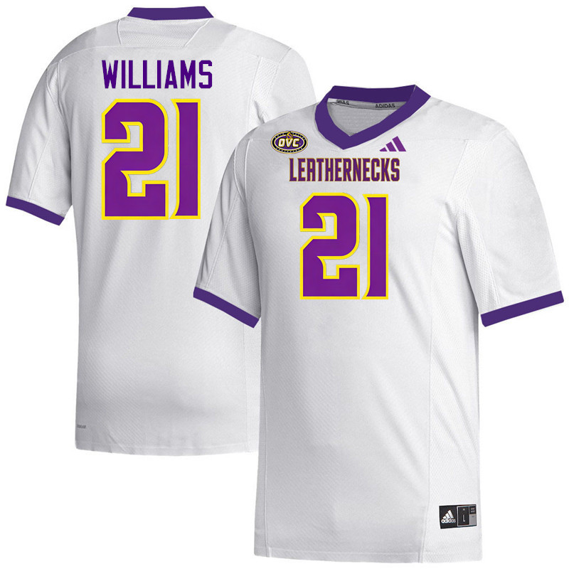 Western Illinois Leathernecks #21 Brinston Williams College Football Jerseys,Uniforms-White